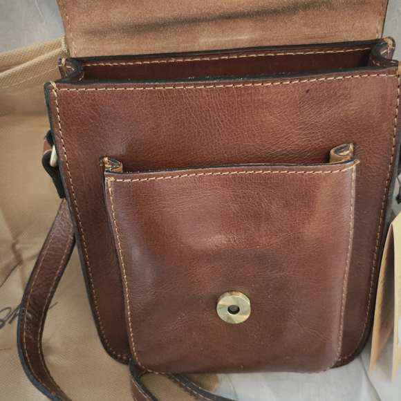 Patricia Nash Rich Brown Leather Crossbody Bag - Picture 5 of 10